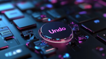 Poster - The image has a futuristic and technological feel to it, with the keyboard