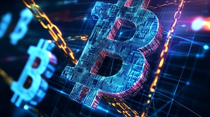 Blockchain technology background. Cryptocurrency fintech blockchain network and programming concept. Abstract Segwit. Abstract concept programming network chain block fintech cryptocurrency background
