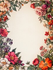 Poster - Vintage Floral Border