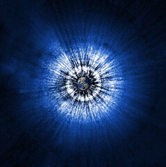 Wall Mural - blue abstract background with rays