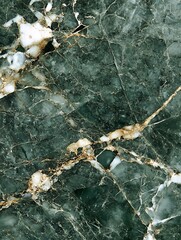 Aufkleber - Close up view of beautiful green marble texture with golden veins perfect for design and decor : Generative AI