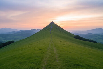 Wall Mural - A mountain with a path leading to the top