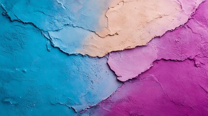 Fototapete - Textured Abstract Art with Shades of Blue Pink and Peach : Generative AI