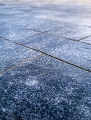 Poster - Detailed Texture of Blue Gray Stone Pavement Under Natural Light : Generative AI