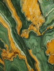Leinwandbilder - Elegant texture of onyx stone featuring shades of green and orange creating a stunning visual appeal : Generative AI