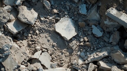 Poster - Textured background of broken stones and dirt creating an industrial aesthetic : Generative AI