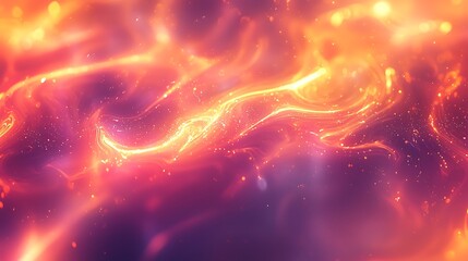 Wall Mural - abstract fiery swirls, cosmic nebula, energy flow, background for design.