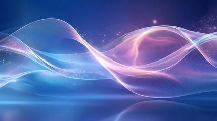 Wall Mural - Abstract glowing waves, energy, technology, background, digital art, website design.