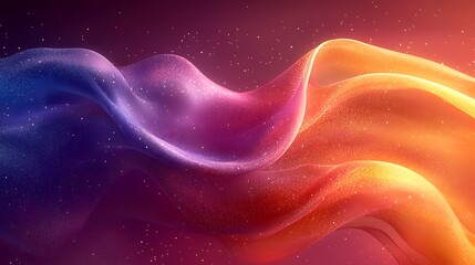 Wall Mural - Abstract swirling colorful fabric, dark background, for design.