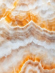 Aufkleber - Close up view of stunning onyx stone texture with warm orange and white patterns for abstract backgrounds : Generative AI