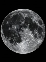 Aufkleber - Close-up view of a stunning grey moon with craters and detailed surface textures : Generative AI