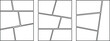 © dara - Set of collage grid manga comic storyboard layout panel blank template. Empty page frame for comic book, photo collage, poster, flyer. Vector illustration
