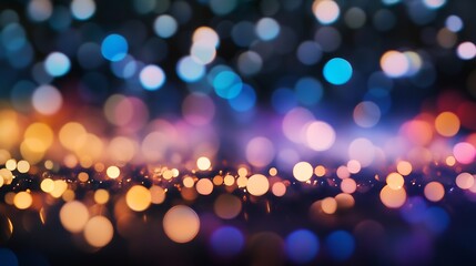 Poster - Colorful Blurred Bokeh Background with Vibrant and Soft Light Circles for Creative Design : Generative AI