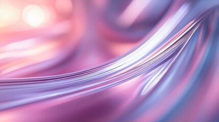 Fototapete - Abstract Colorful Wave Background with Soft Curves and Blending Pastel Tones : Generative AI