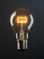 Aufkleber - Illuminated Vintage Light Bulb Glows against Dark Background Creating a Mesmerizing Visual : Generative AI