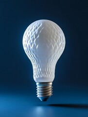 Aufkleber - Innovative and modern light bulb shaped like a golf ball emitting a soft glow against dark background : Generative AI