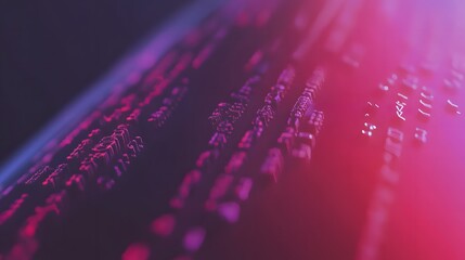 Glowing digital symbols in abstract form, representing the essence of modern coding and technology