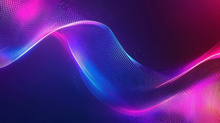 Leinwandbilder - A futuristic abstract background featuring neon lights and glowing lines, set against a dark backdrop to create a high-tech and sophisticated look.