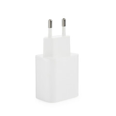 Wall Mural - USB power adapter (charger) isolated on white