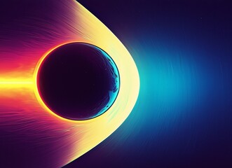 Wall Mural - Explore the harmonious balance of cosmic visuals with a focus on duality and light.