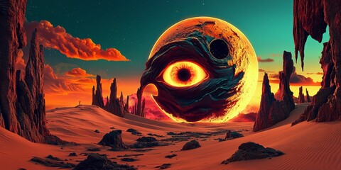 Wall Mural - The Magic Eye: Captivating Scenes of Mars Flora