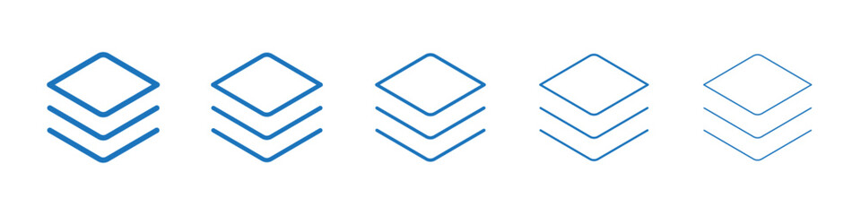layers icon symbol collection thin outline set
