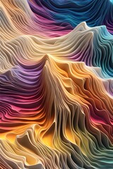 Wall Mural - abstract colorful background with waves