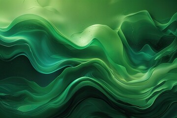 Wall Mural - Fluid Green Gradient Abstract Background with Textured Design for Dynamic Visuals