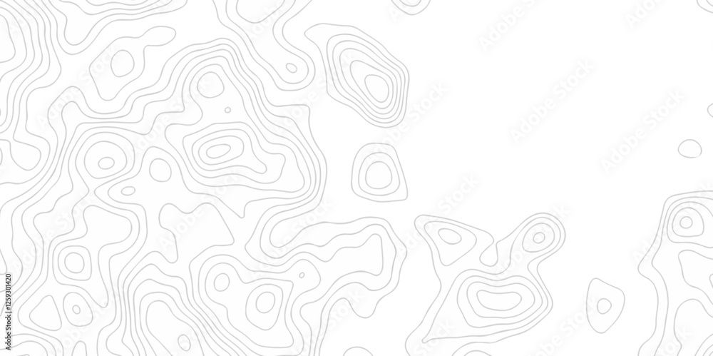 Abstract Vector geography landscape Topo contour map on white ...