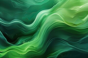 Wall Mural - Dynamic Green Gradient Abstract Background with Textured Finish for Fluidity and Movement