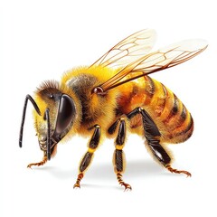 Sticker - Magnificent Honeybee Close-up: A Detailed Look at Nature's Pollinator