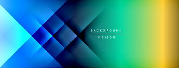 Wall Mural - Dynamic shadow lines with gradient colors geometric background