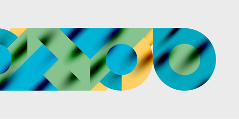 Wall Mural - Vibrant abstract background circles with smooth gradients, creating a dynamic and modern design. Ideal for creative, tech, or contemporary-themed projects
