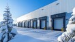 © Almahyra - Snowy warehouse loading docks, winter logistics