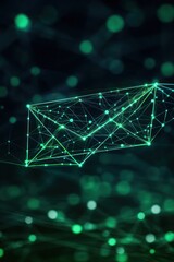 Wall Mural - digital email, network, glowing, abstract, communication