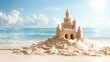 © stardadw007 - Artistic Sandcastle Showcase, vibrant beach scene, creative spring break activity, intricate designs, community engagement, fun in the sun