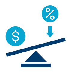 Canvas Print - Leverage Ratio Icon