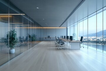 Wall Mural - empty room meeting in modern office interior design