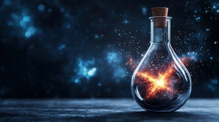 Wall Mural - captured cosmos a universe in a bottle