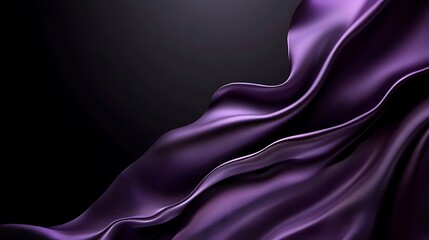 Wall Mural - Purple silk drapes, dark background, luxury