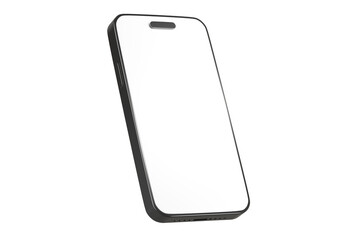 Minimal empty screen smartphone mockup on isolated white background. Minimal empty screen mobile phone mockup .3d render.