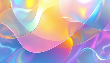 Wall Mural - iridescent fluidity a dance of light and color in modern design