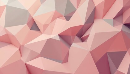 Wall Mural - sophisticated rose quartz polygonal structure abstract background