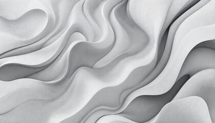 Wall Mural - Subtle Gray Scale Fluidity Abstract Wave Pattern for Backgrounds