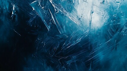 Poster - Blue Ice Texture Background