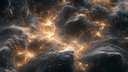 Poster - Glowing Nebula, Cosmic Landscape