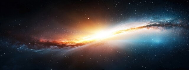 Wall Mural - Stunning Galaxy with Bright Cosmic Light and Stars