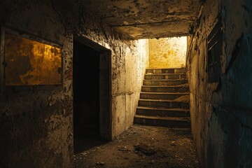 Wall Mural - Abandoned cold war bunker interior slung derelict forsaken outcast