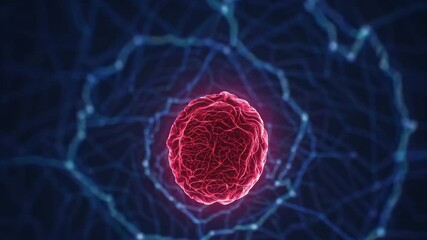 Fototapete - red blood cells flowing through a vein