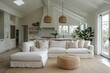 © Somboon - Modern beach house interior design coastal retreat living space bright environment relaxed viewpoint sophisticated concept